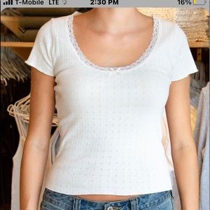 COPY - Brandy Melville Mckenzie Eyelet Bow Top